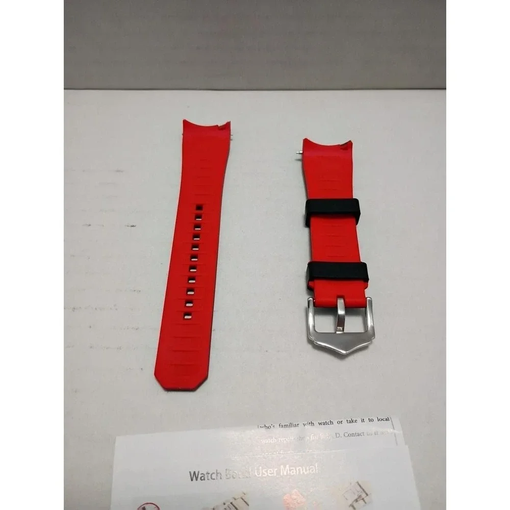 22mm Bi-color Silicone Watch Band,